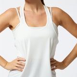 Polo Sin Manga Training Tank Rec Blanco