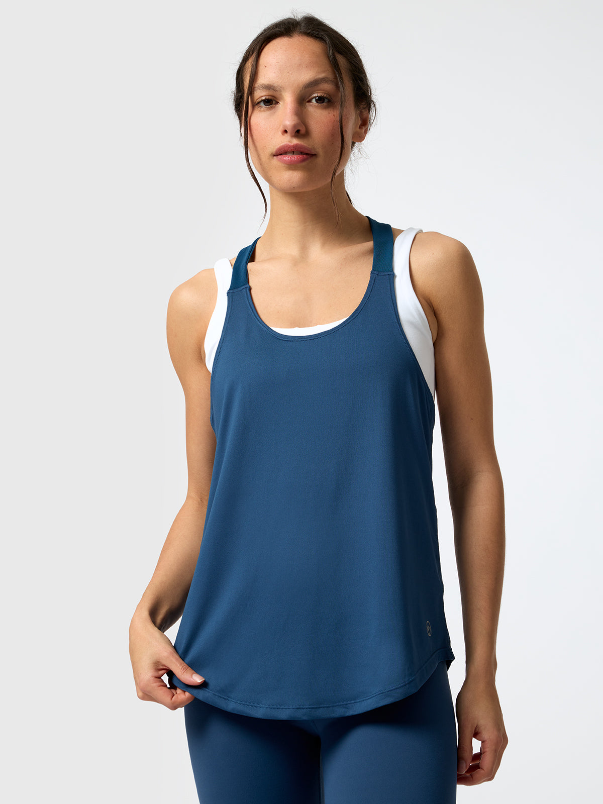 Polo Sin Manga Training Tank Rec Azul
