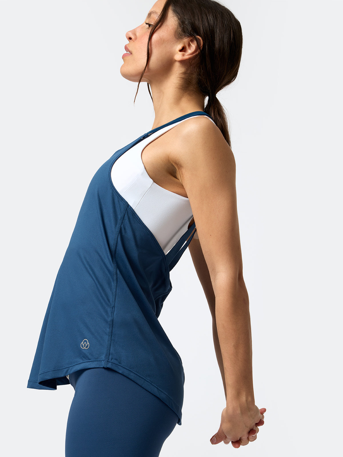 Polo Sin Manga Training Tank Rec Azul