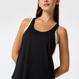 Polo Sin Manga Training Tank Rec Negro