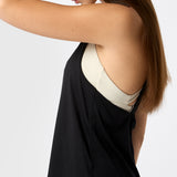 Polo Sin Manga Training Tank Rec Negro
