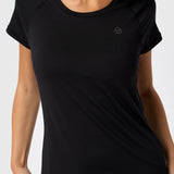 Polo Manga Corta Round Neck Rec Negro