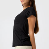 Polo Manga Corta Round Neck Rec Negro