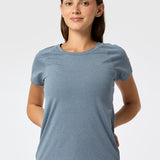 Polo Manga Corta Round Neck Rec Azul
