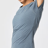 Polo Manga Corta Round Neck Rec Azul
