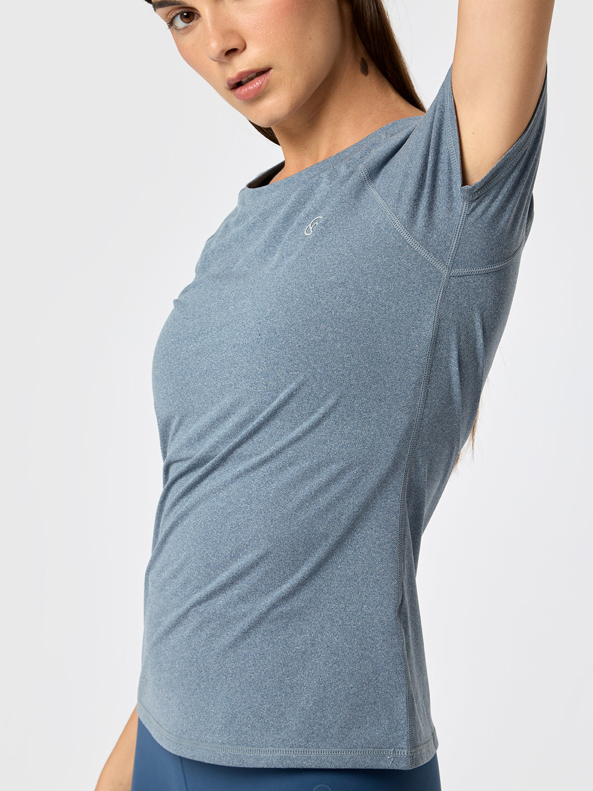 Polo Manga Corta Round Neck Rec Azul
