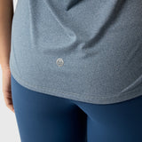 Polo Manga Corta Round Neck Rec Azul