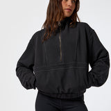 Funnel-Neck Half Zip Negro