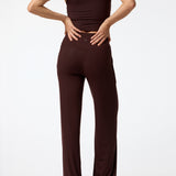 Leggings Rib Modal Flare Rec Marrón