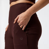 Leggings Rib Modal Flare Rec Marrón
