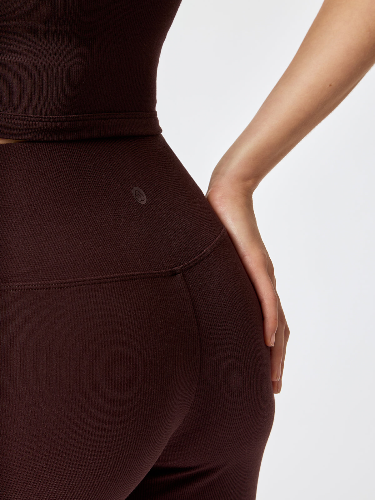 Leggings Rib Modal Flare Rec Marrón