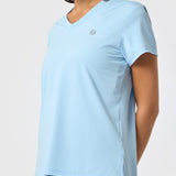 Polo Manga Corta V Neck Rec Celeste