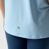 Polo Manga Corta V Neck Rec Celeste