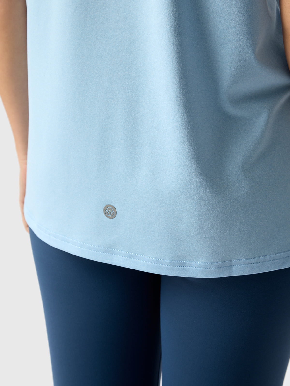 Polo Manga Corta V Neck Rec Celeste
