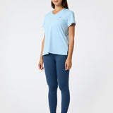 Polo Manga Corta V Neck Rec Celeste