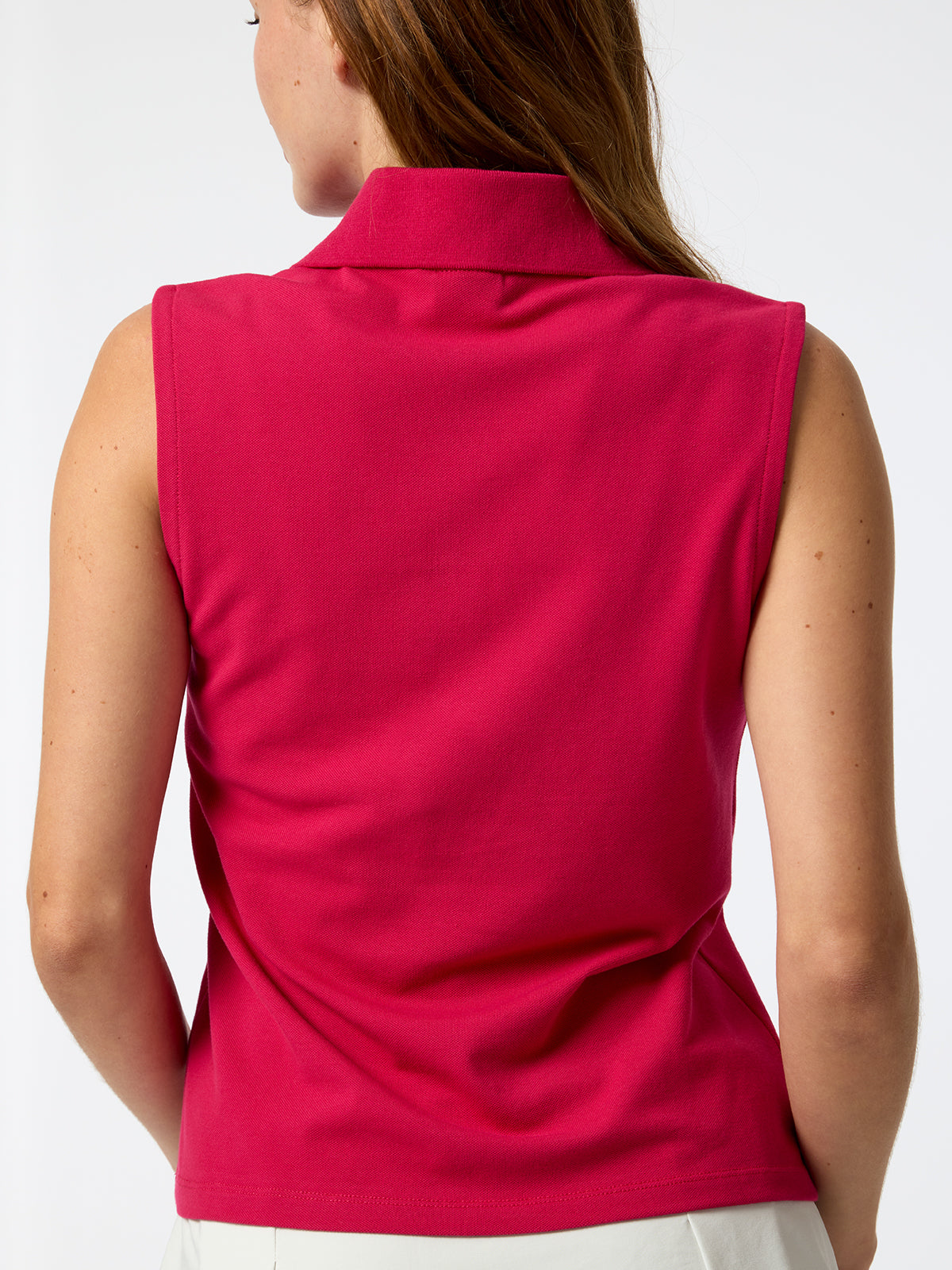 Polo Sin Manga Tank Pique Aloe Rosado