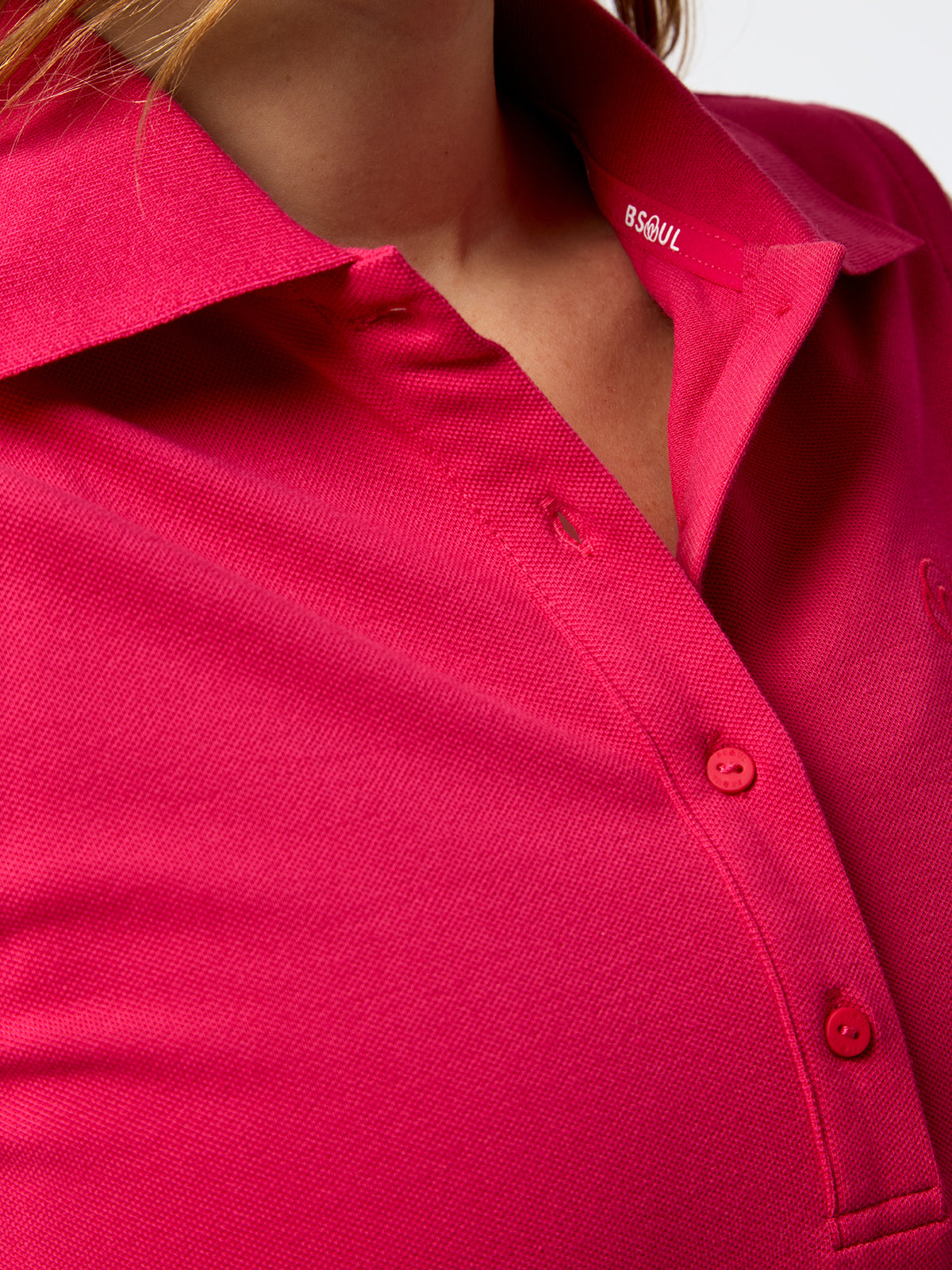 Polo Sin Manga Tank Pique Aloe Rosado