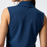 Polo Sin Manga Tank Pique Aloe Azul