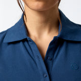 Polo Sin Manga Tank Pique Aloe Azul