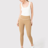 Legging Para Mujer Ankle Piping Marrón Bsoul