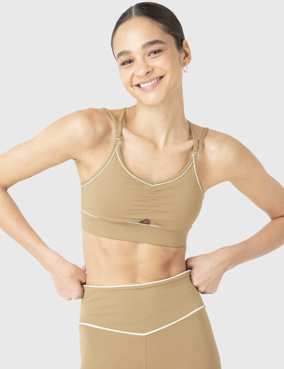 Bra Para Mujer Piping Marrón Bsoul