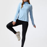 Ls Half Zip Rec Celeste