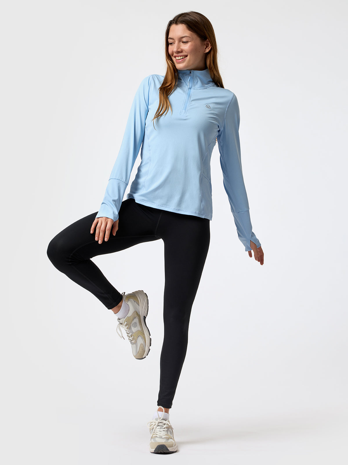 Ls Half Zip Rec Celeste