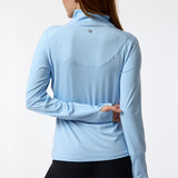 Ls Half Zip Rec Celeste