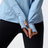 Ls Half Zip Rec Celeste