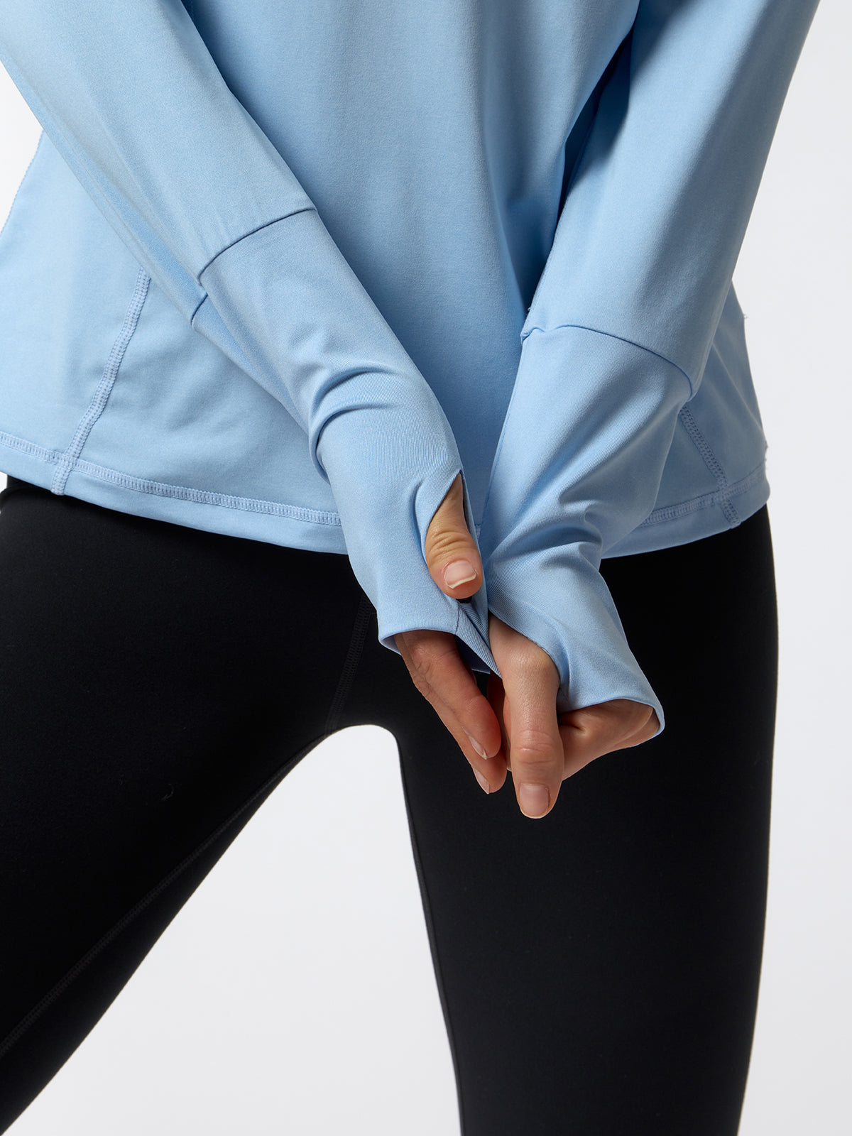 Ls Half Zip Rec Celeste