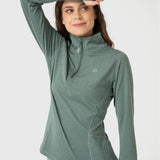 Polera Half Zip Verde