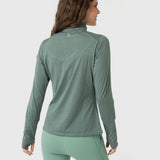 Polera Half Zip Verde