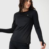 Polo Manga Larga First Layer Rec Negro