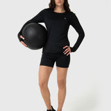 Polo Manga Larga First Layer Rec Negro