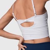 Bra Crop Open Back Aloe Blanco