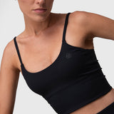 Bra Crop Open Back Aloe Negro
