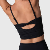 Bra Crop Open Back Aloe Negro