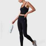 Bra Crop Open Back Aloe Negro
