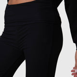 Leggings Flare Modal Rib Negro