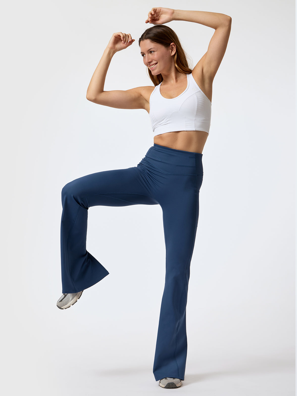 Leggings Open Hem Flare Aloe Azul