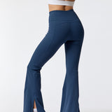 Leggings Open Hem Flare Aloe Azul