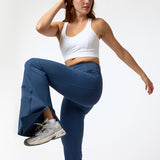 Leggings Open Hem Flare Aloe Azul