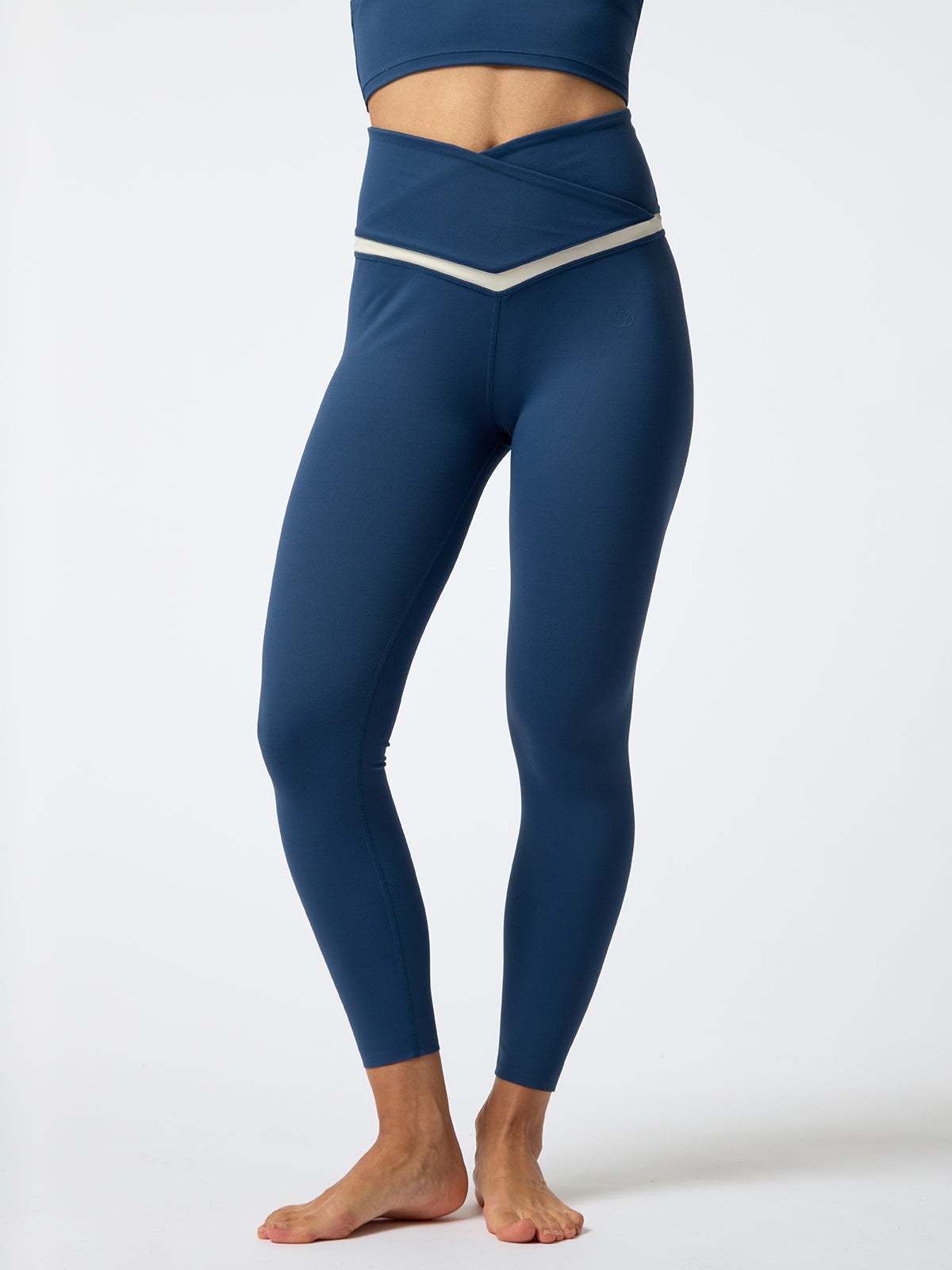 Leggings Ankle Bianca Aloe Azul