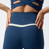 Leggings Ankle Bianca Aloe Azul