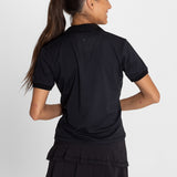 Polo Manga Corta Para Mujer T-Shirt Negro Bsoul