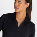 Polo Manga Corta Para Mujer T-Shirt Negro Bsoul