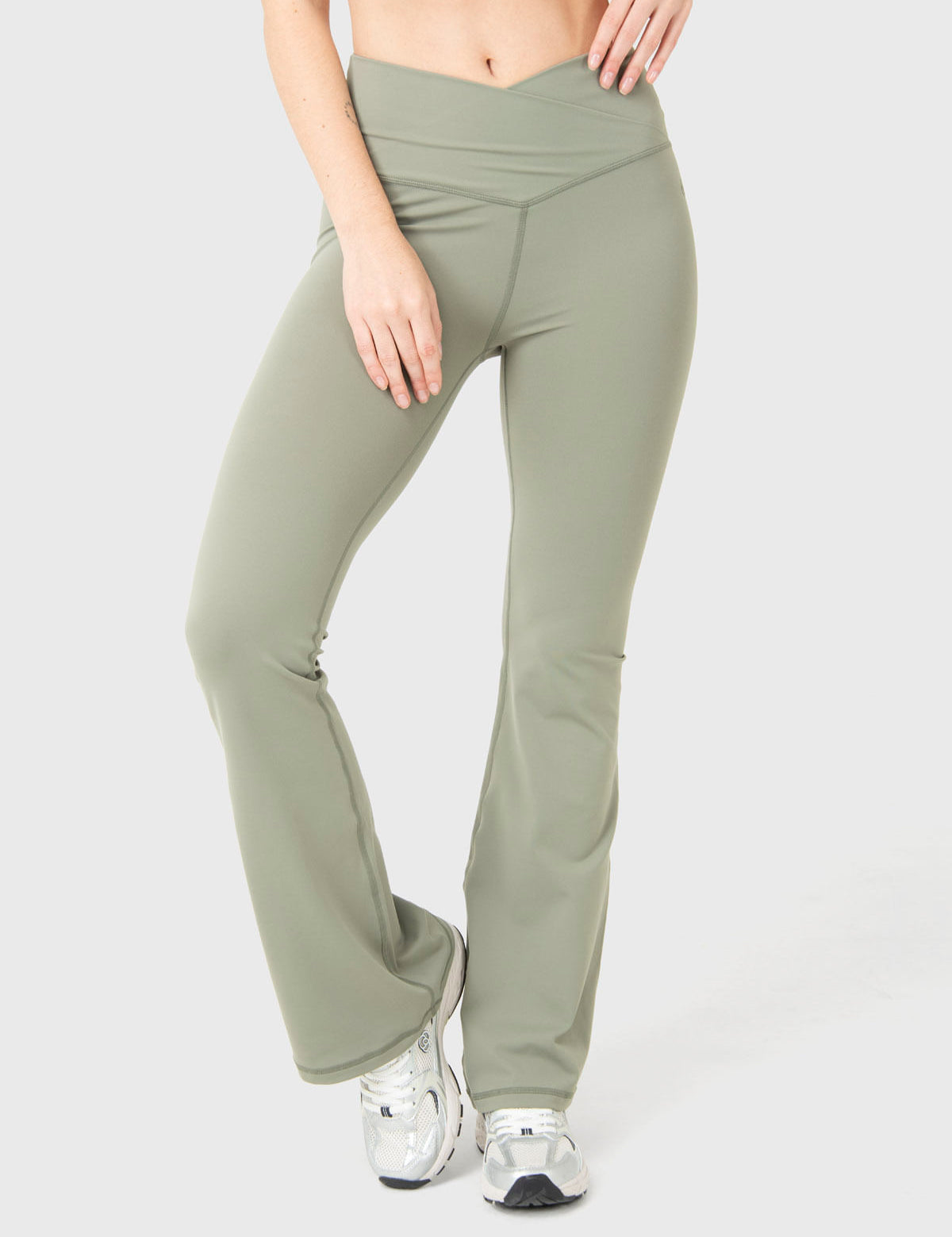 Legging Para Mujer Flared Verde Bsoul