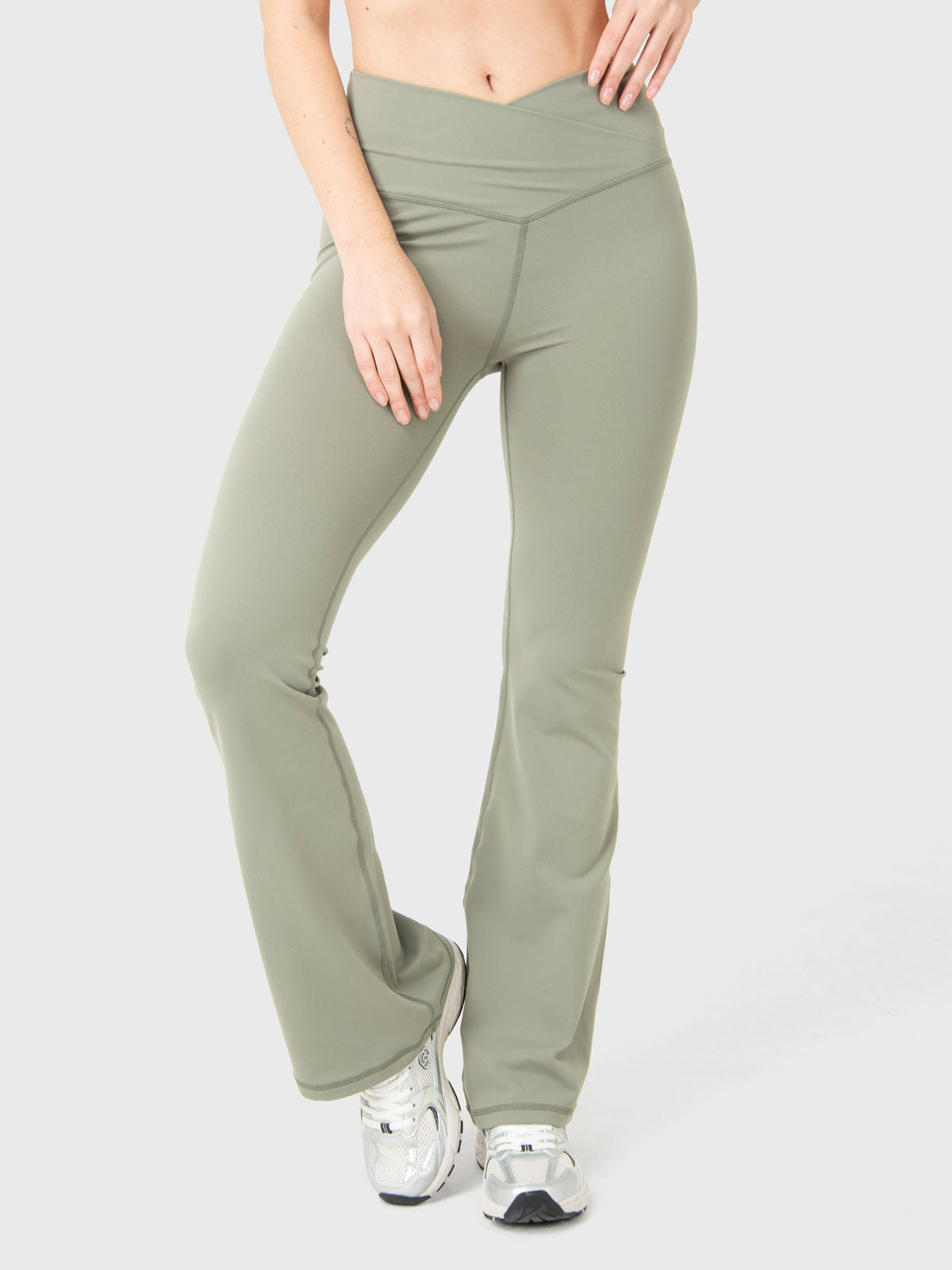Legging Para Mujer Flared Verde Bsoul