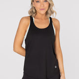Polo Sin Mangas Para Mujer  Training Tank Negro Bsoul