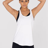 Polo Sin Mangas Para Mujer Training Tank Blanco Bsoul